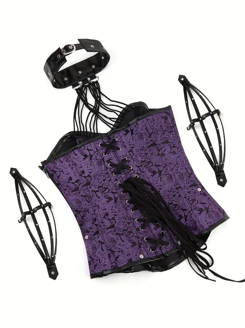 Purple Baroque Gothic Steampunk Corset